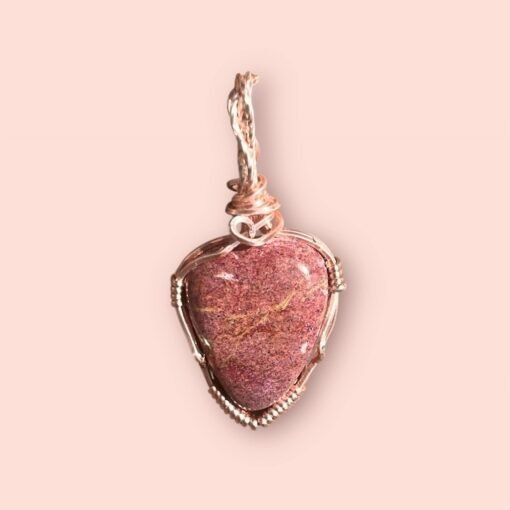 Rhodonite Rose Gold Pendant - Image 3