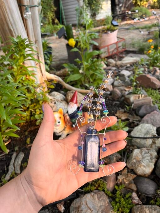 Vintage Blue Hanging Vase
