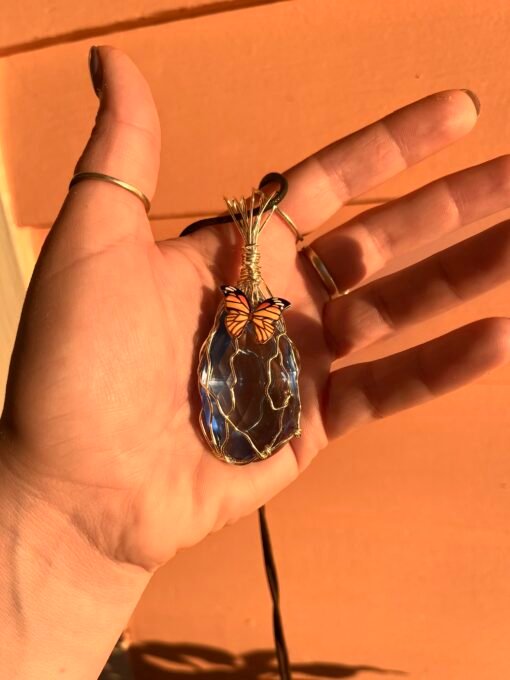 Metamorphosis Blue Crystal Pendant - Image 2