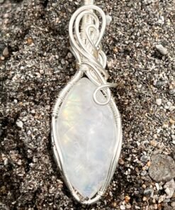 Whispers of the Rogue River Rainbow Moonstone Pendant