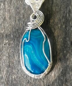 Alternative view of Glacier Waterfall Pendant – Handcrafted at the Base of Mt. Rainier