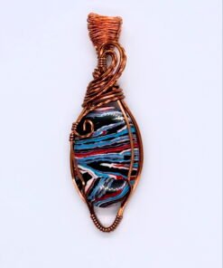 Crater Lake Wire-Wrapped Pendant