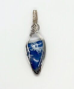 Sky Reflection Wire-Wrapped Pendant