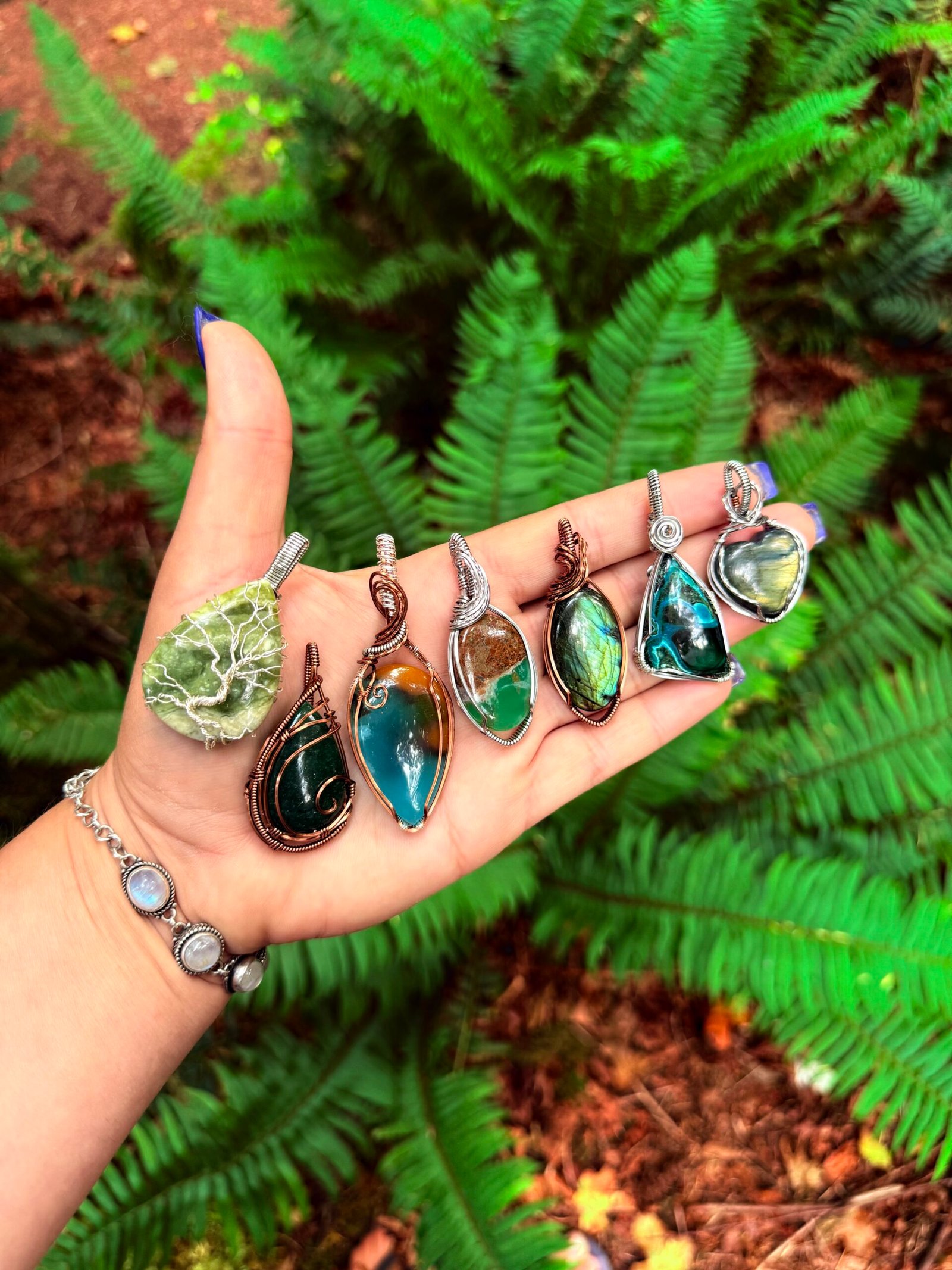 Labradorite Copper Wrapped Pendant – Inspired by the Hoh Rainforest - Image 2