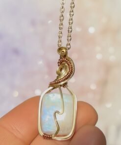 Moonstone Wrapped Pendant – Glow of the Glacier Waters