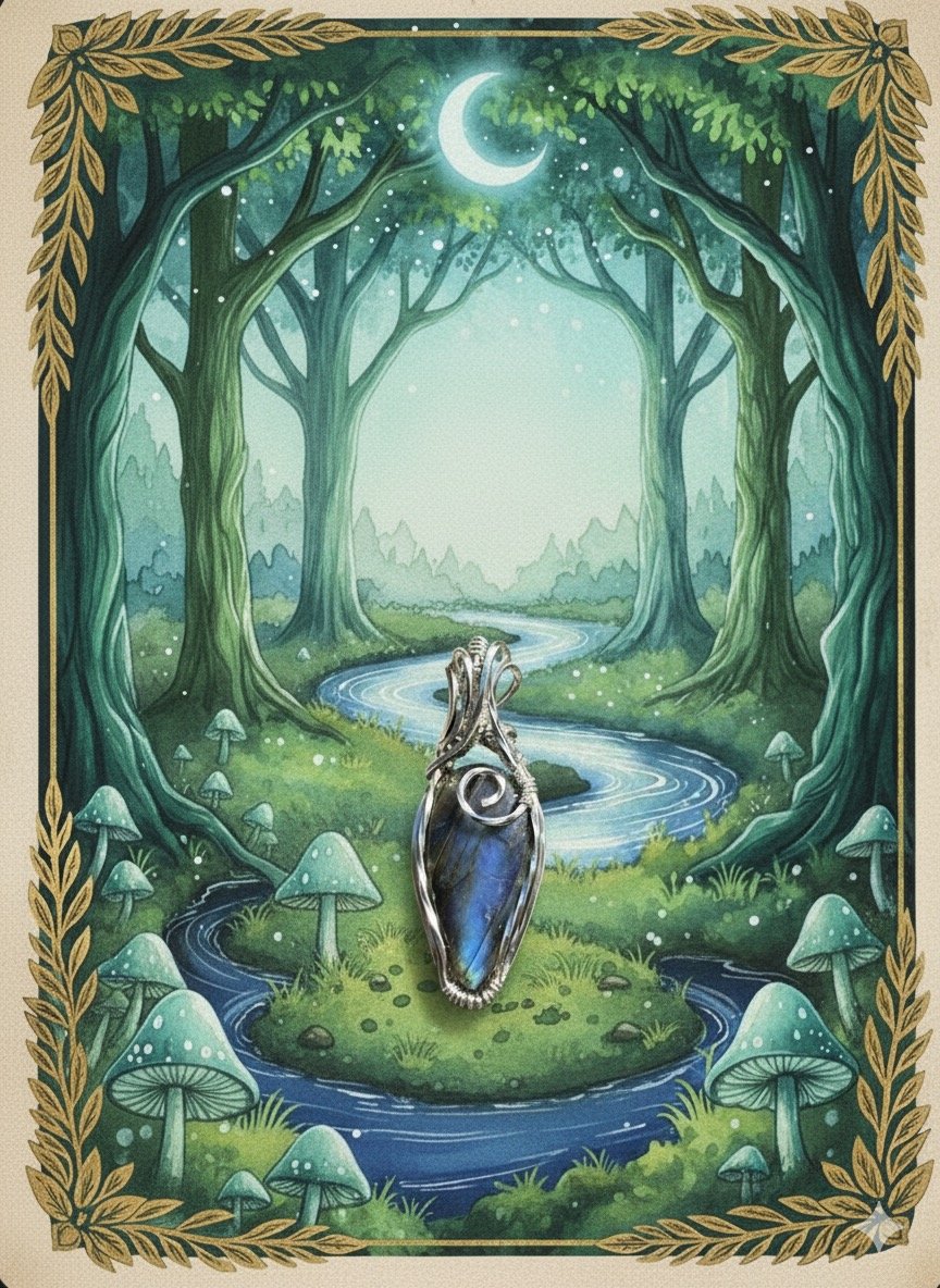 π Blue Labradorite Pendant