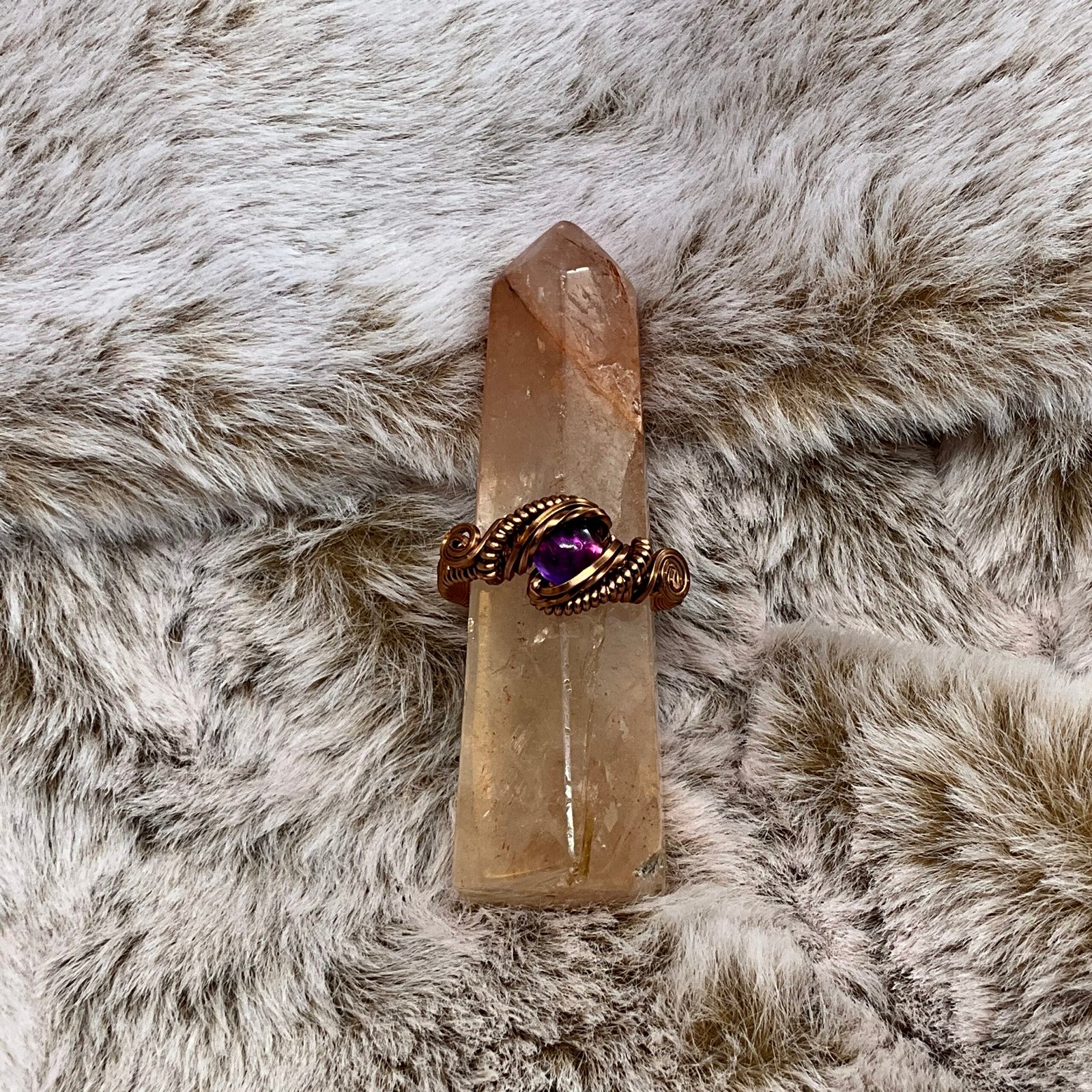 The Amethyst Dream Copper Ring 💜Size 7.5