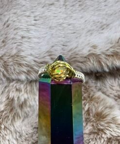 🌟 Woven Wonders: The Celestial Opal Ring 🌙 Size 10.5