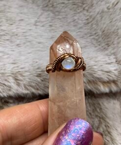Alternative view of ♊ Gemini's Cosmic Connection: The Moonstone & Copper Ring Size 6 💫